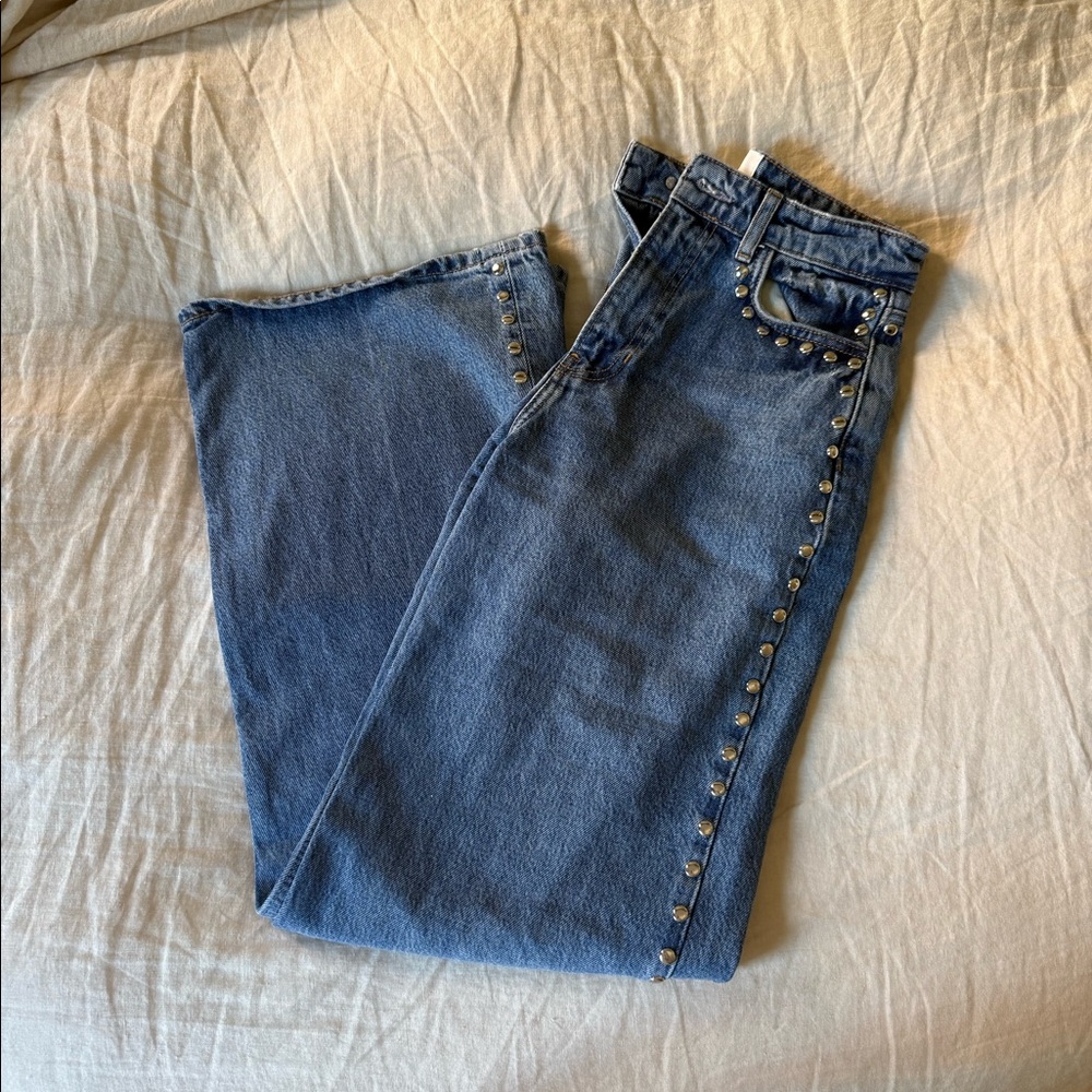 Reformation studded jeans